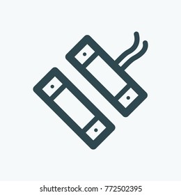 Magnetic contact switch detector vector icon