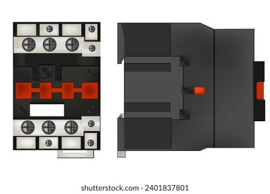 magnetic contactor isolated on white background