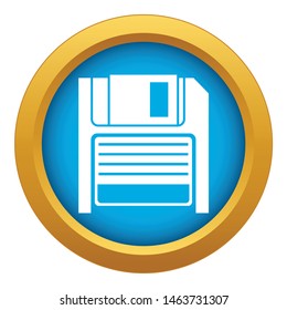 Magnetic diskette icon blue vector isolated on white background for any design