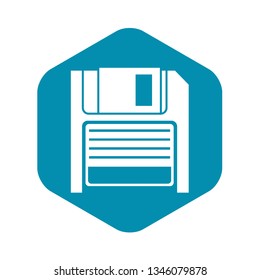 Magnetic diskette icon in simple style isolated vector illustration