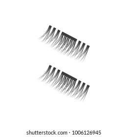 Magnetic eyelashes. Vector illustration.