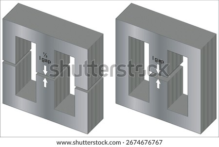 Magnetic field in the air gap of a transformer core