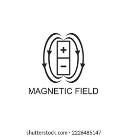 magnetic field icon , magnetize icon vector