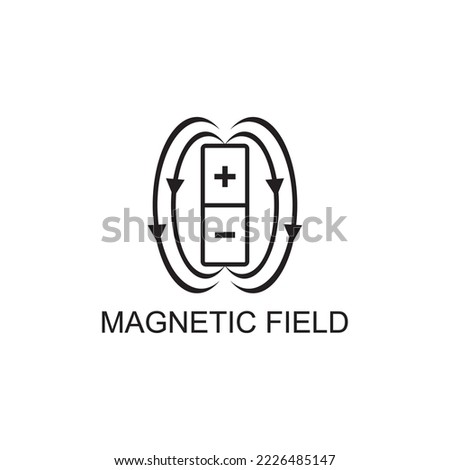 magnetic field icon , magnetize icon vector