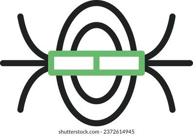 Imagen vectorial de icono Campo magnético. Adecuado para aplicaciones web móviles y medios de impresión.