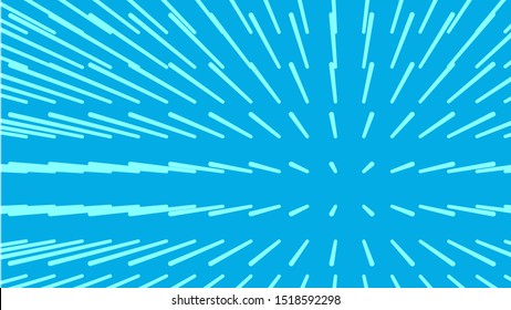 Magnetic Field. Line volume from center on blue background vector illustration.