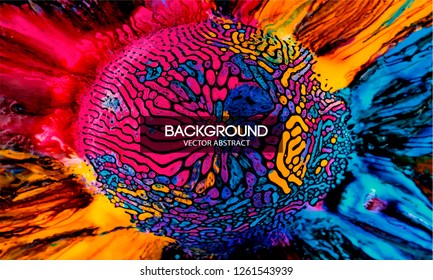 Magnetic field liquid.Abstract texture splash explosion colorful bright liquid neon MULTICOLOR.Art design presentations,prints,wallpapers,flyers,cards,screensavers,paintings,websites,packaging,cover