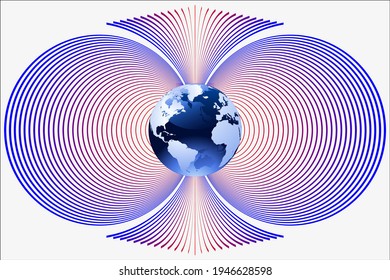 Magnetic Field - North And South Magnetic Poles