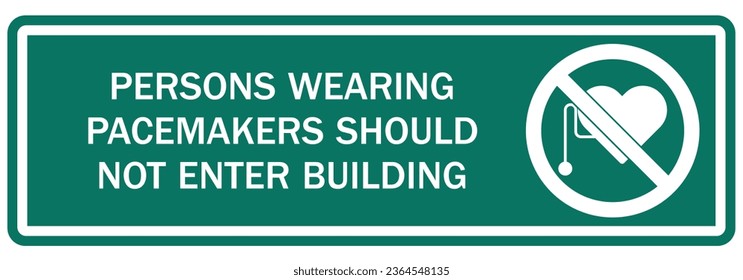 Magnetic field and pacemaker warning sign and labels