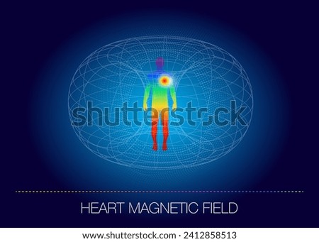 The heart’s magnetic field table with a diagram of a person's emotional states.