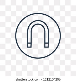 Magnetic field vector outline icon isolated on transparent background, high quality linear Magnetic field transparency concept can be used web and mobile
