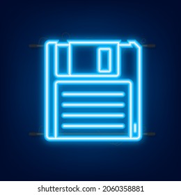 Disquete magnético. Icono plano. Ilustración vectorial. Ilustración del vector