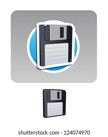 Magnetic floppy disc icon