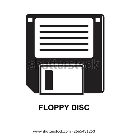 Magnetic floppy disc icon. Diskette isolated on background vector illustration.
