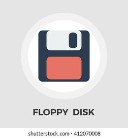 Magnetic floppy disc icon vector. Flat icon isolated on the white background. Editable EPS file. Vector illustration.