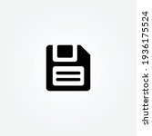 Magnetic floppy disc save icon