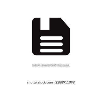 Magnetic floppy disc save icon
