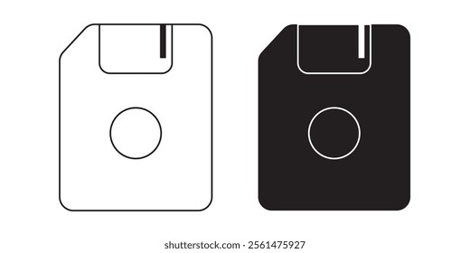 Magnetic floppy disc save icon . 333