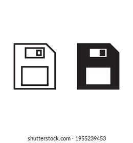 Icono de vector de disquete magnético