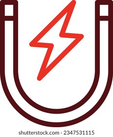Magnetic Glyph Two Color Icon For Personal And Commercial Use.
