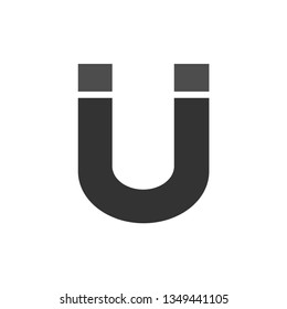 Magnetic Icon. Horseshoe Magnet Symbol for Design Elements, Websites, Presentation and Application - Vector. 