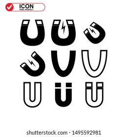magnetic icon isolated sign or symbol vector illustration - Collection of high quality black style vector icons

