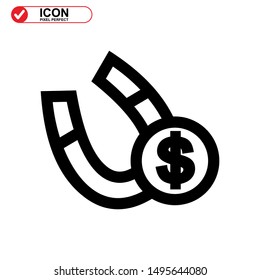 magnetic icon isolated sign symbol vector illustration - high quality black style vector icons

