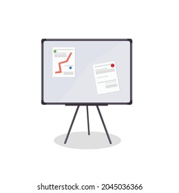 Cartel magnético para empresas y estudios. Ilustración de dibujos animados.