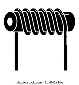 Magnetic metal spring icon. Simple illustration of magnetic metal spring vector icon for web design isolated on white background