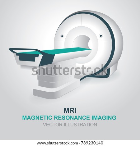 Magnetic resonance imaging device.
Isolated MRI scanner vector illustration.