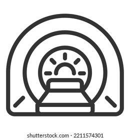 Magnetic resonance imaging - icon, illustration on white background, outline style