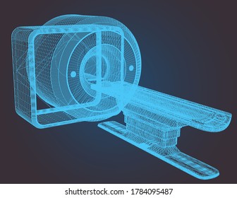 Magnetic resonance imaging Low poly wireframe Diagnostic X-ray, or radiography 