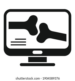 Magnetic resonance imaging monitor icon. Simple illustration of magnetic resonance imaging monitor vector icon for web design isolated on white background