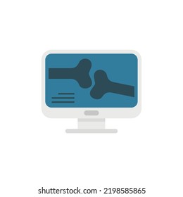 Magnetic resonance imaging monitor icon. Flat illustration of magnetic resonance imaging monitor vector icon isolated on white background