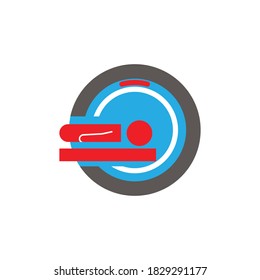 Magnetic resonance imaging (MRI) flat icon. Design template vector