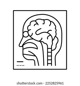 magnetic resonance imaging radiology line icon vector. magnetic resonance imaging radiology sign. isolated contour symbol black illustration