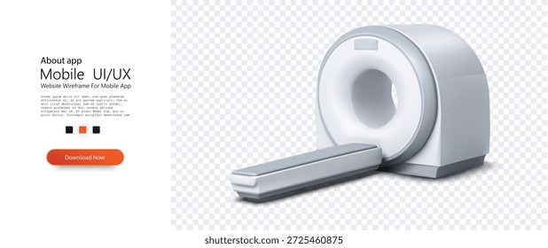 Magnetic Resonance Imaging Scanner Isolated with Modern Medical Diagnostic Equipment Design 3d.
