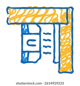 magnetic sensor doodle icon sketch vector. magnetic sensor sign. isolated symbol illustration