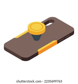 Magnetic smartphone case icon isometric vector. Phone cover. Mobile accessory