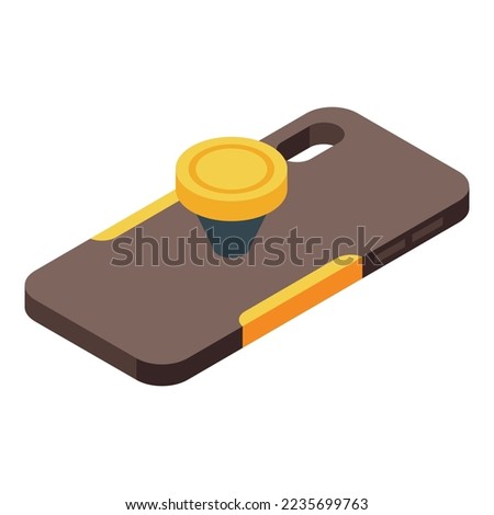 Magnetic smartphone case icon isometric vector. Phone cover. Mobile accessory