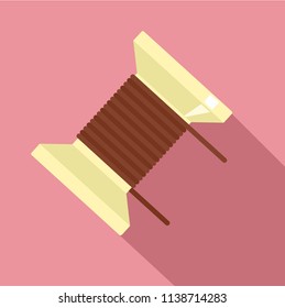 Magnetic spring coil icon. Flat illustration of magnetic spring coil vector icon for web design