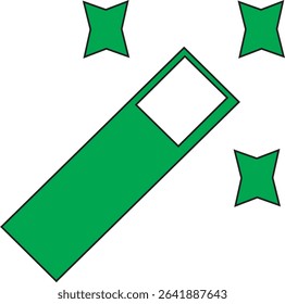 Magnetic star icon combining a star shape with magnetic elements in clean vector style. Ideal for tech, science, or futuristic designs. Fully editable and scalable Adobe Illustrator EPS file included