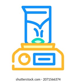 magnetic stirrer color icon vector. magnetic stirrer sign. isolated symbol illustration