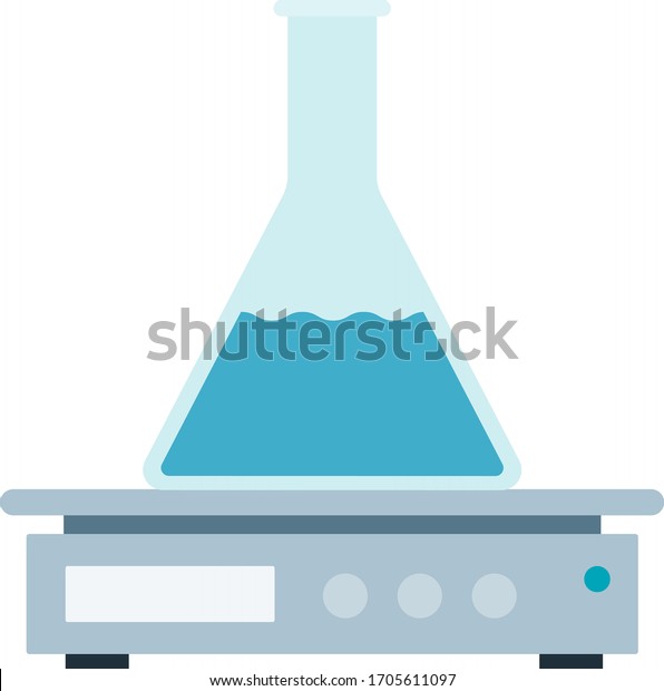 Magnetic Stirrer Conical Flask Vector Icon Stock Vector (Royalty Free ...