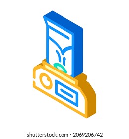 magnetic stirrer isometric icon vector. sign. isolated symbol illustration