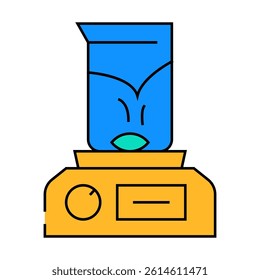 magnetic stirrer line icon vector. magnetic stirrer sign. isolated symbol illustration