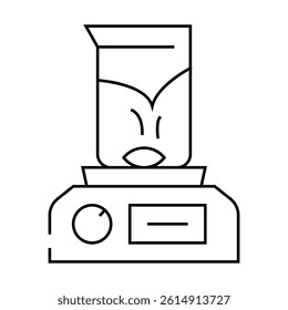 magnetic stirrer line icon vector. magnetic stirrer sign. isolated contour symbol black illustration