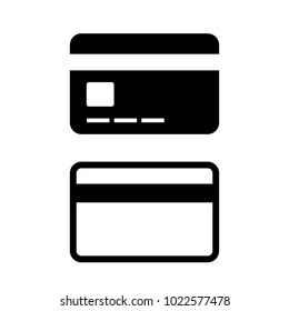 Magnetic stripe card vector icon set illustration isolated on white background