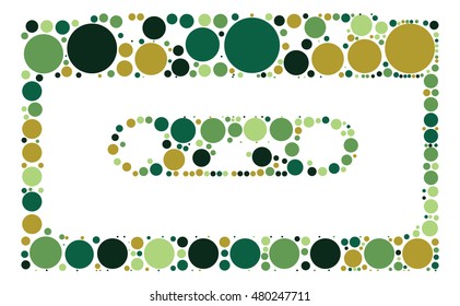 Magnetic tape shape vector design by color point