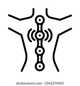 Magnetic therapy concept icon. Alternative medicine idea thin line illustration. Magnet and radio waves treatment. Vector isolated outline sign